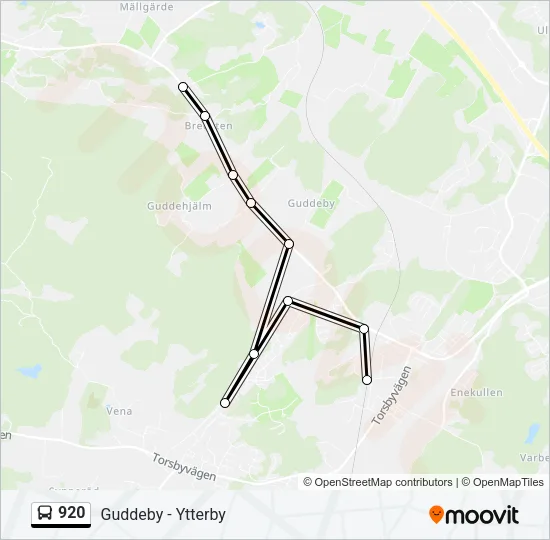 920 Bus Line Map