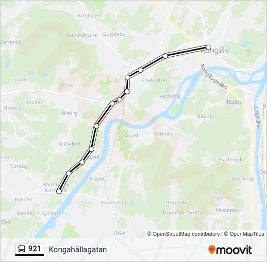 921 Bus Line Map