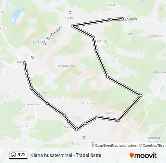922 Bus Line Map