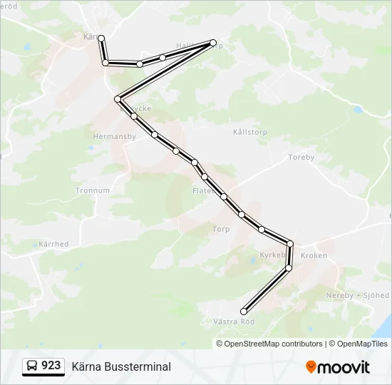 923 Bus Line Map
