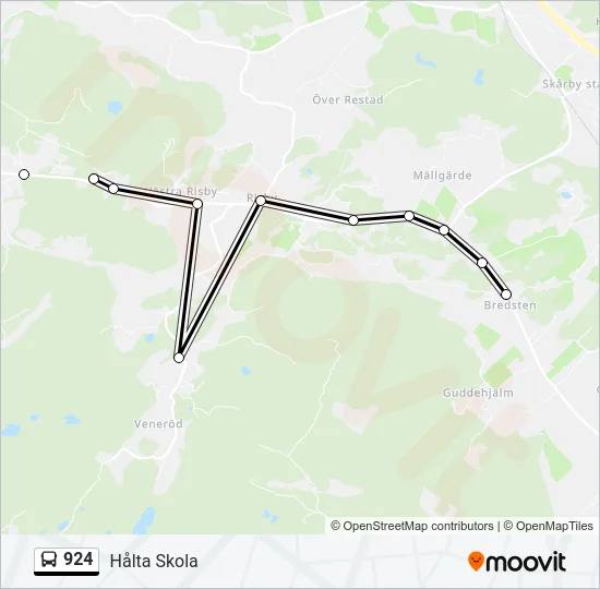 924 Bus Line Map