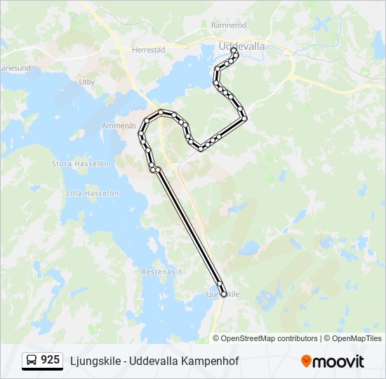 925 bus Line Map