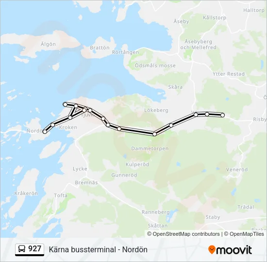 927 Bus Line Map
