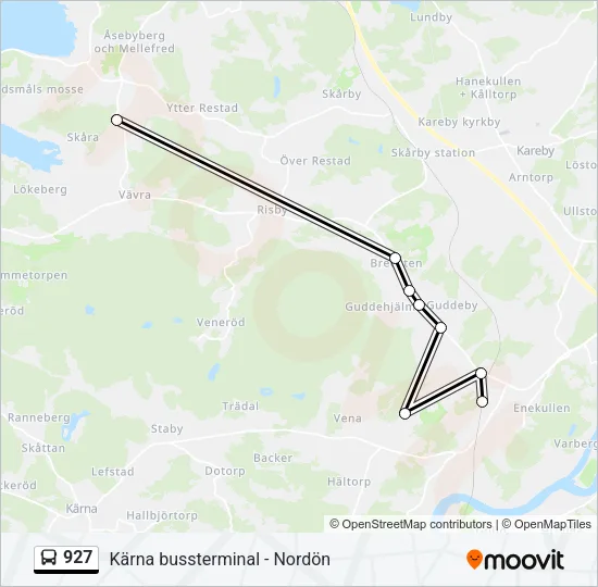 927 Bus Line Map