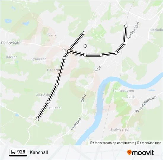 928 Bus Line Map