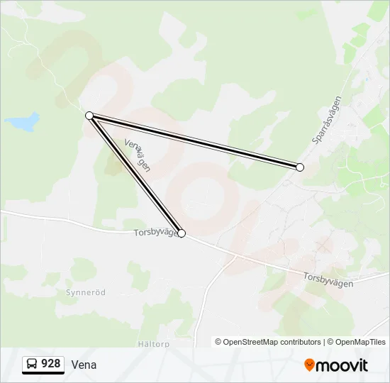 928 Bus Line Map