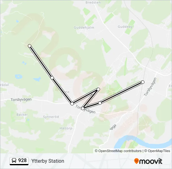 928 Bus Line Map