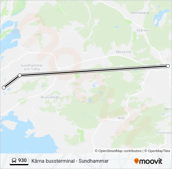 930 Bus Line Map