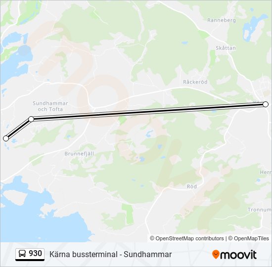 930 bus Line Map