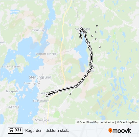 931 bus Line Map