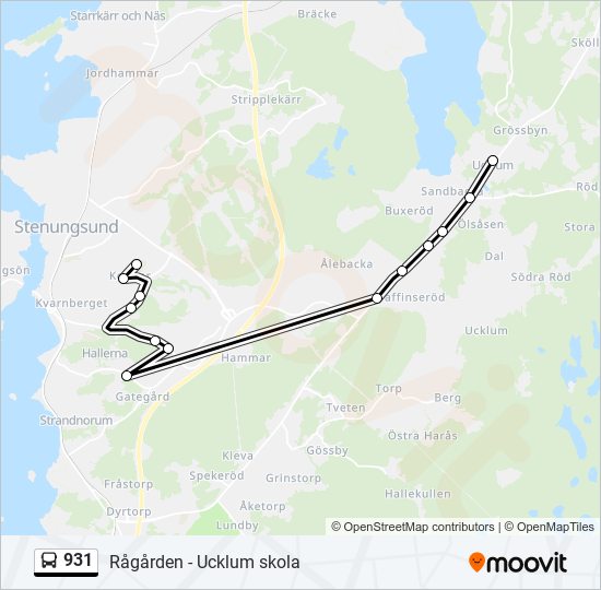 931 bus Line Map