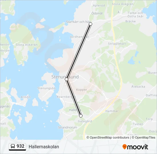 932 Bus Line Map