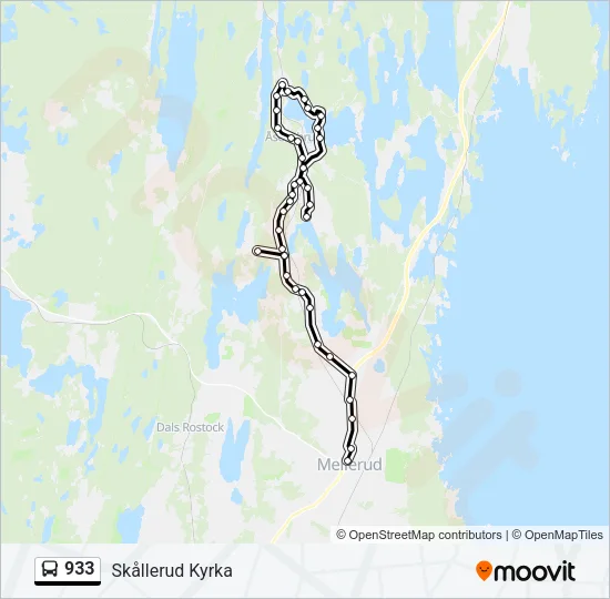933 Bus Line Map