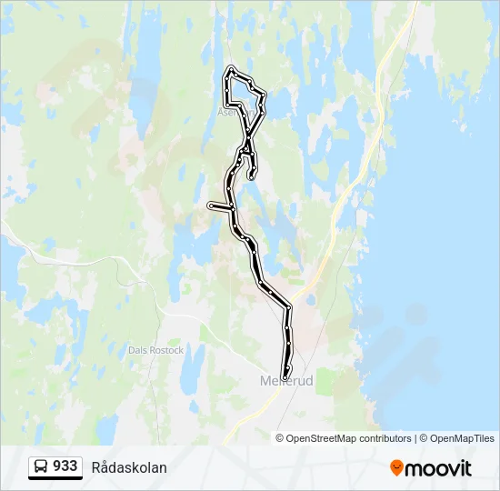 933 Bus Line Map