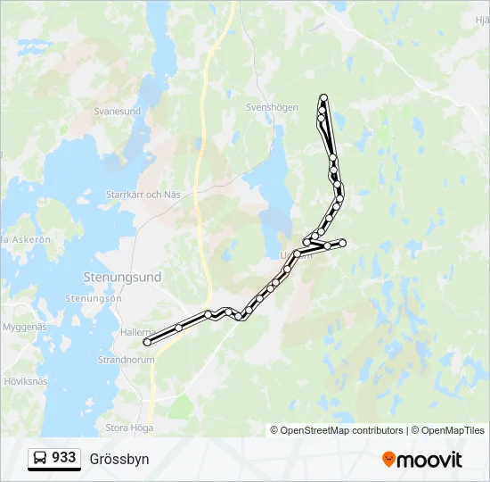 933 Bus Line Map