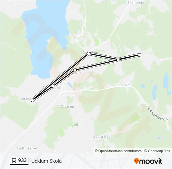 933 Bus Line Map