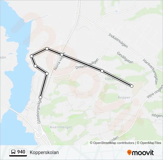 940 Bus Line Map