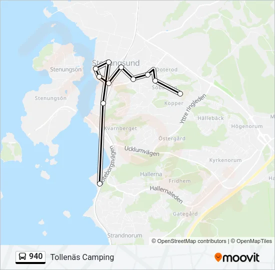 940 Bus Line Map