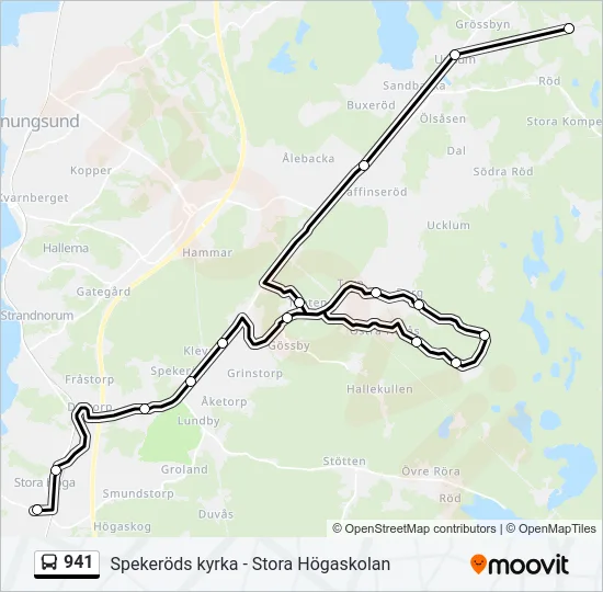 941 Bus Line Map
