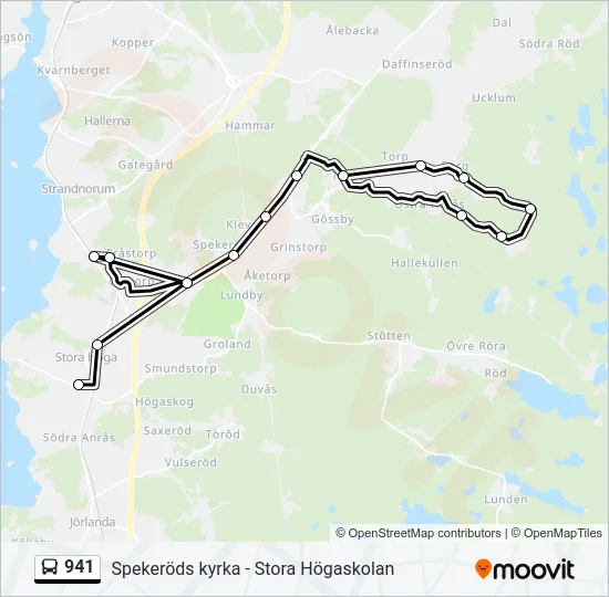 941 Bus Line Map