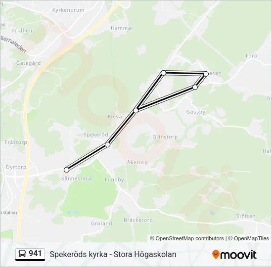 941 Bus Line Map