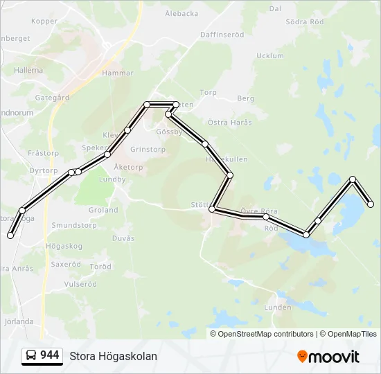 944 Bus Line Map