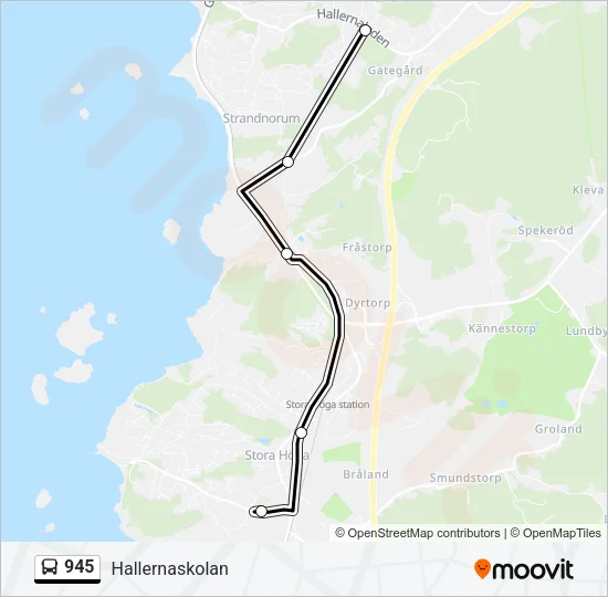 945 Bus Line Map
