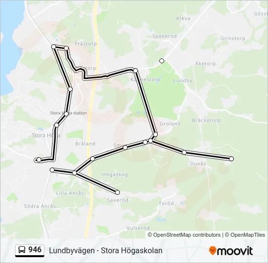 946 Bus Line Map