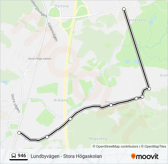 946 Bus Line Map