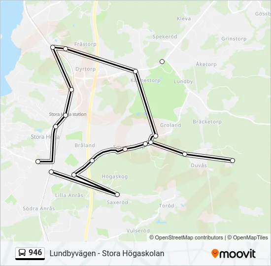 946 Bus Line Map