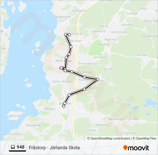 948 Bus Line Map
