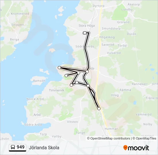 949 Bus Line Map