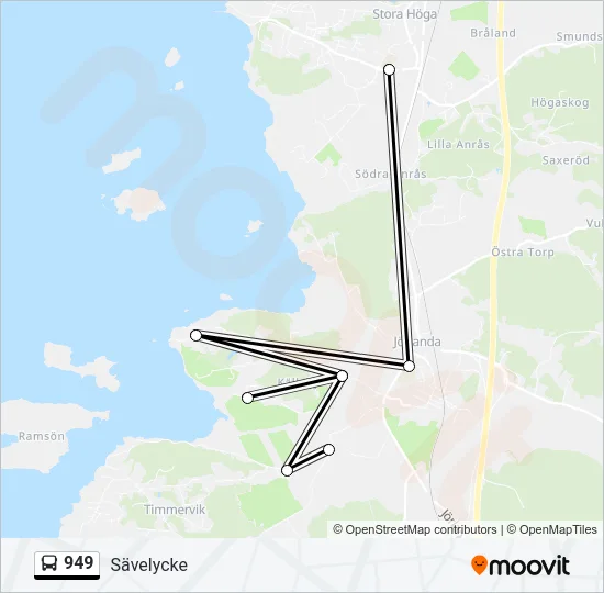 949 Bus Line Map