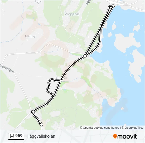 959 Bus Line Map