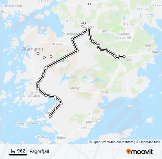 962 Bus Line Map