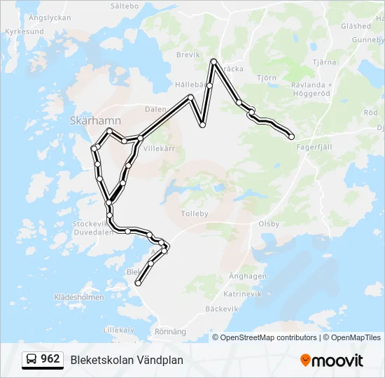 962 Bus Line Map