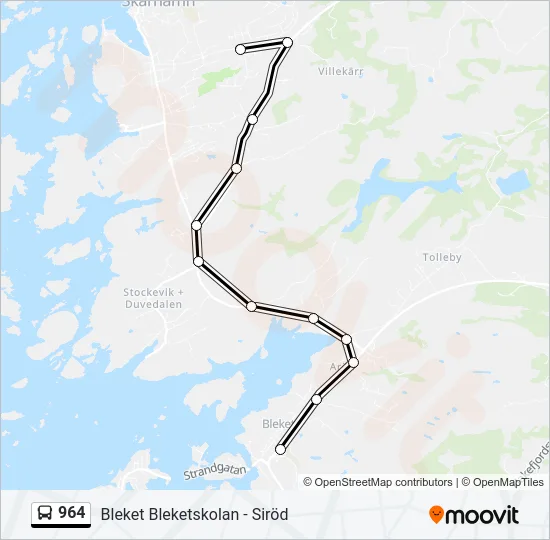 964 Bus Line Map