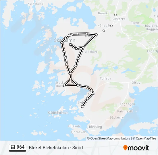 964 Bus Line Map