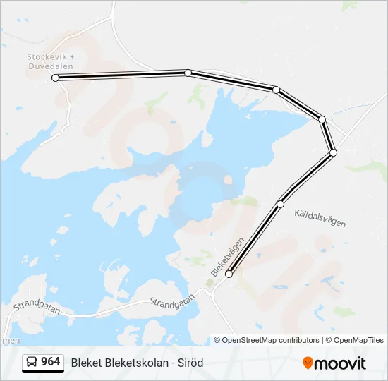 964 Bus Line Map