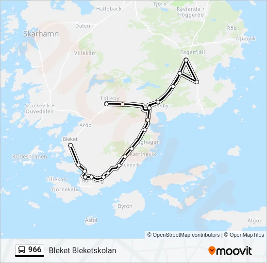 966 Bus Line Map