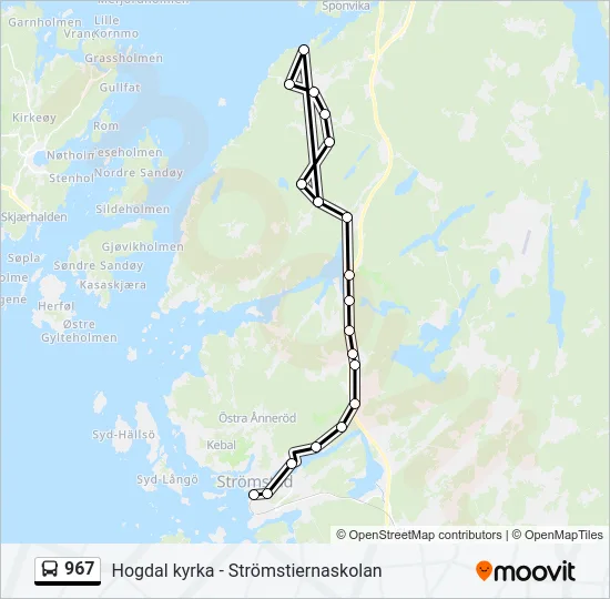 967 Bus Line Map