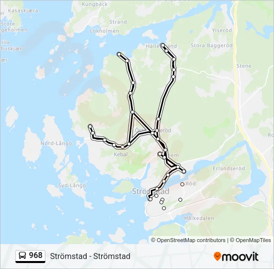 968 Bus Line Map