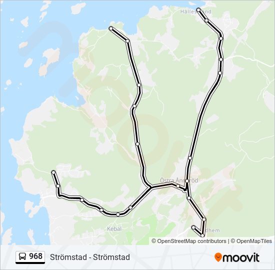 968 bus Line Map