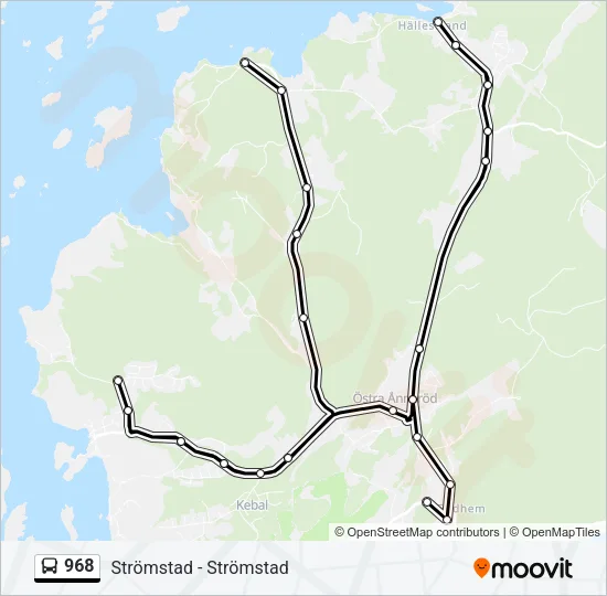 968 Bus Line Map