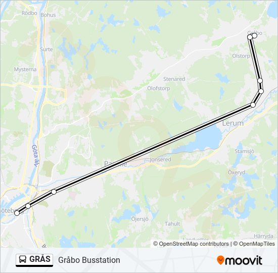 GRÅS bus Line Map