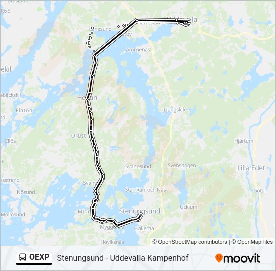 OEXP bus Line Map