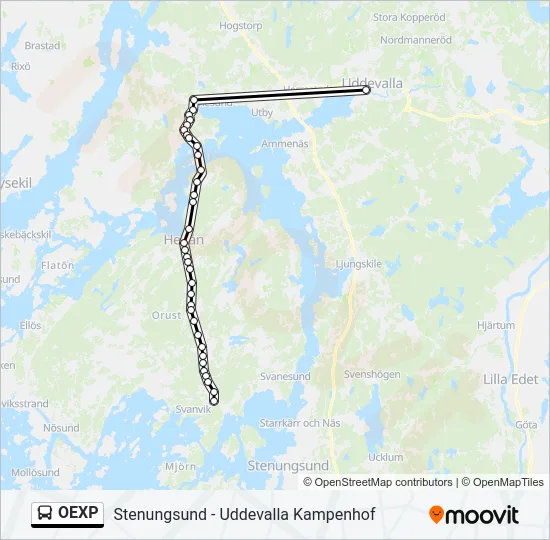OEXP Bus Line Map