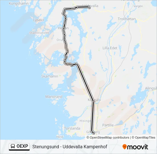 OEXP Bus Line Map