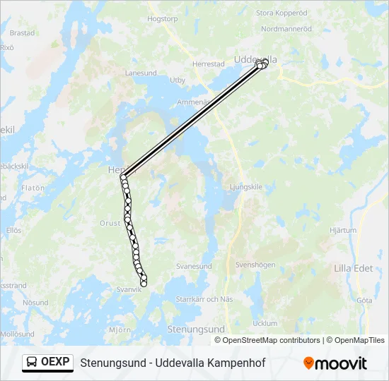 OEXP Bus Line Map