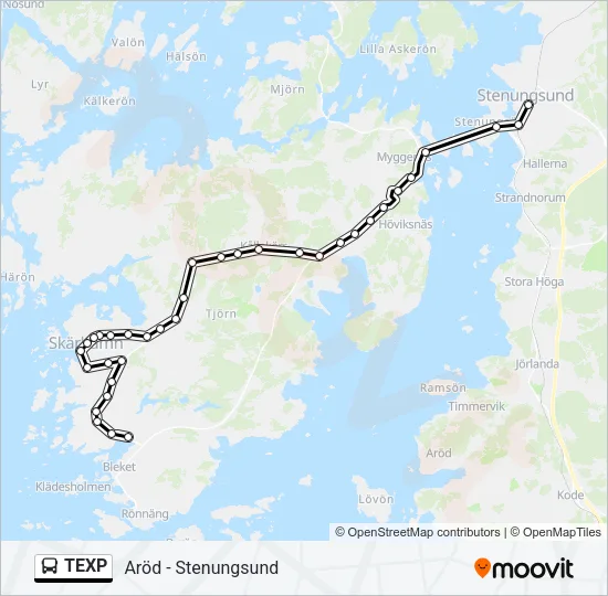 TEXP Bus Line Map